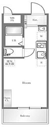 エヴェナール方南町 ワンルームの間取図画像