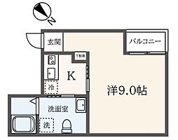 ar厚木旭町E 1Kの間取図画像