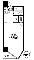 コーポ・アルプ ワンルームの間取図画像