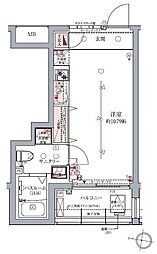 ラグディア高輪 ワンルームの間取図画像