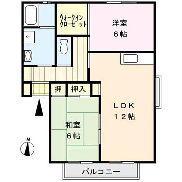 サンライズ平塚 205｜福岡県久留米市上津１丁目(賃貸アパート2LDK・2階・60.00㎡)の写真 その2