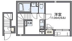 レオネクスト和光四番館 2階1Kの間取り