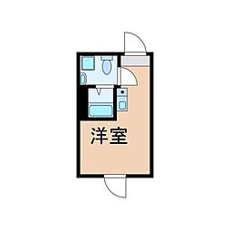 JR総武線 中野駅 徒歩10分の賃貸マンション 2階ワンルームの間取り