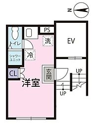 都営浅草線 馬込駅 徒歩3分の賃貸マンション 1階ワンルームの間取り