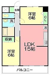 リステージ湘南川名 2LDKの間取図画像