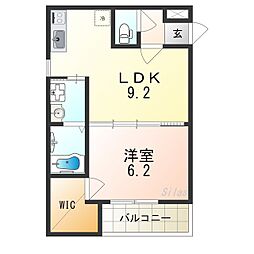 フジ丸 東上野芝町 3階1LDKの間取り