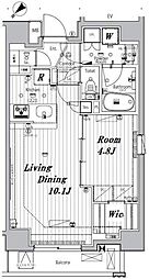 メイクスデザイン入谷アジールコート 1LDKの間取図画像
