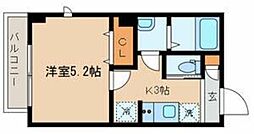 明神下ハイス永眞 1Kの間取図画像