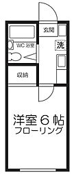 グリーンヒル 1Kの間取図画像