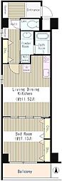 RESIDENCESATSUMA 1LDKの間取図画像