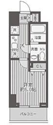 レジディア蒲田 1Kの間取図画像