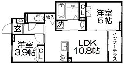 ティエラ 2LDKの間取図画像
