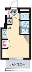 クレッシェント西早稲田 ワンルームの間取図画像