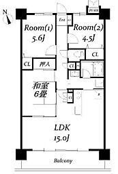 エテルノ豊春 3LDKの間取図画像