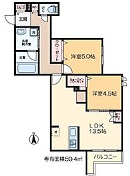 間取図画像 2LDK