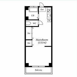 山惣マンション ワンルームの間取図画像