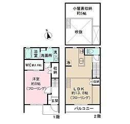 ミッテルドルフ新江古田 2階1LDKの間取り