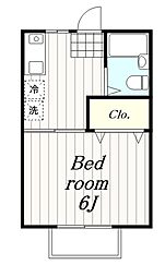 エステート長津田1 1Kの間取図画像