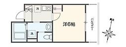 江戸川区北小岩7丁目アパート 1Kの間取図画像