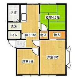 メゾン・ヒル 3DKの間取図画像