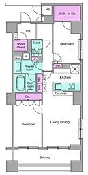 レジディア日本橋馬喰町 1SLDKの間取図画像