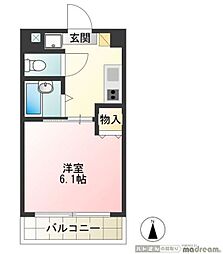 ハイポイント竹ノ塚 1Kの間取図画像