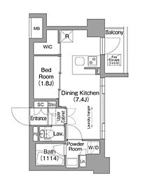 コンフォリア東葛西 2階1DKの間取り