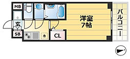 JR東海道・山陽本線 神戸駅 徒歩7分の賃貸マンション 8階1Kの間取り