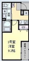 ベイルーム相模原清新セレーナ 1Kの間取図画像