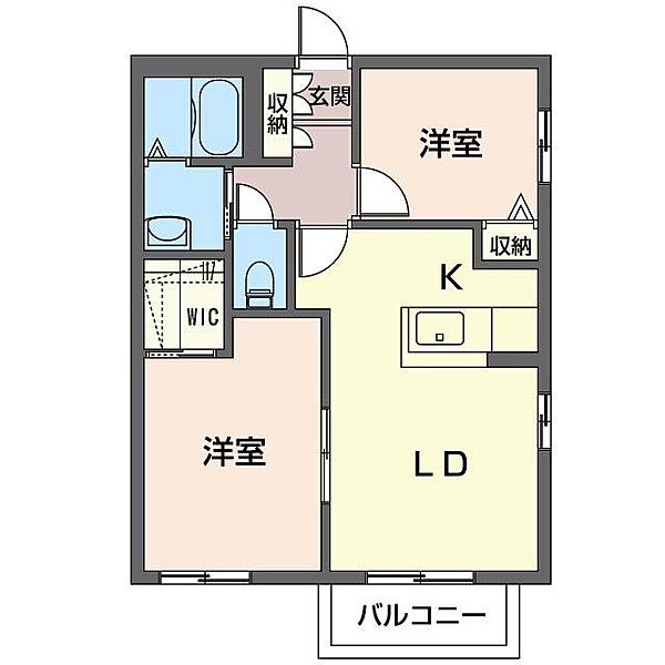 ロックウエルコートI 00205｜千葉県佐倉市井野(賃貸アパート2LDK・2階・52.87㎡)の写真 その2