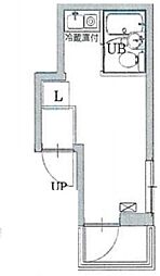 Cosmo蒲田 ワンルームの間取図画像