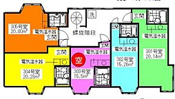 テクノ西新井 ワンルームの間取図画像