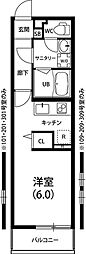 リブリ・ツルガミネ ワンルームの間取図画像