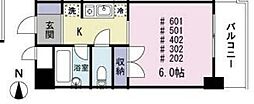 ジュネス南林間 1Kの間取図画像