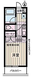 プレミール ワンルームの間取図画像