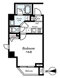 MAKESDESIGN板橋本町2 1Kの間取図画像