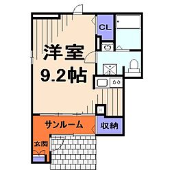 ルネッタ 1Kの間取図画像