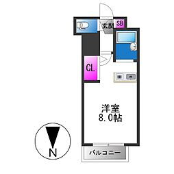 C・Tビュー永和 ワンルームの間取図画像