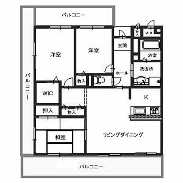 オルト加神 0205｜大阪府貝塚市加神１丁目(賃貸マンション3LDK・2階・78.97㎡)の写真 その2