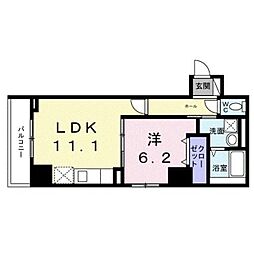 シエスタ キー 1LDKの間取図画像