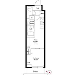 AZEST 志村三丁目II 2階1DKの間取り