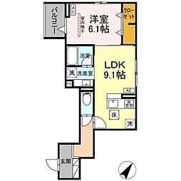 セレスティア綾瀬 1LDKの間取図画像