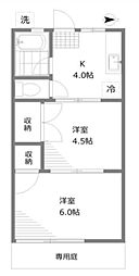 M.K.ハイム 2Kの間取図画像