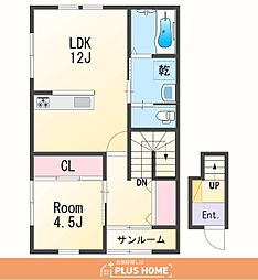 和歌山市有本アパート 1LDKの間取図画像