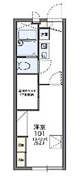 レオパレス春 1Kの間取図画像