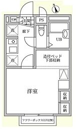 プライムコート中神 1階1Kの間取り