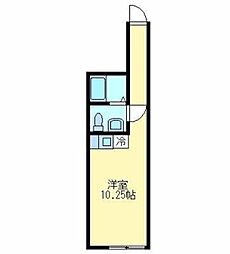 グランアベニュー相模大野 1階ワンルームの間取り