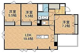 凛樹 2階3LDKの間取り