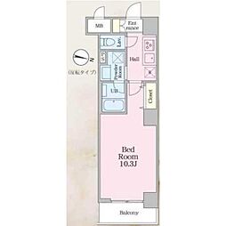 アロー東海神37番館 2階1Kの間取り