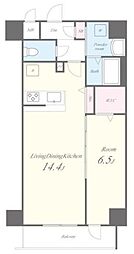 Horizon Residence 10階1LDKの間取り